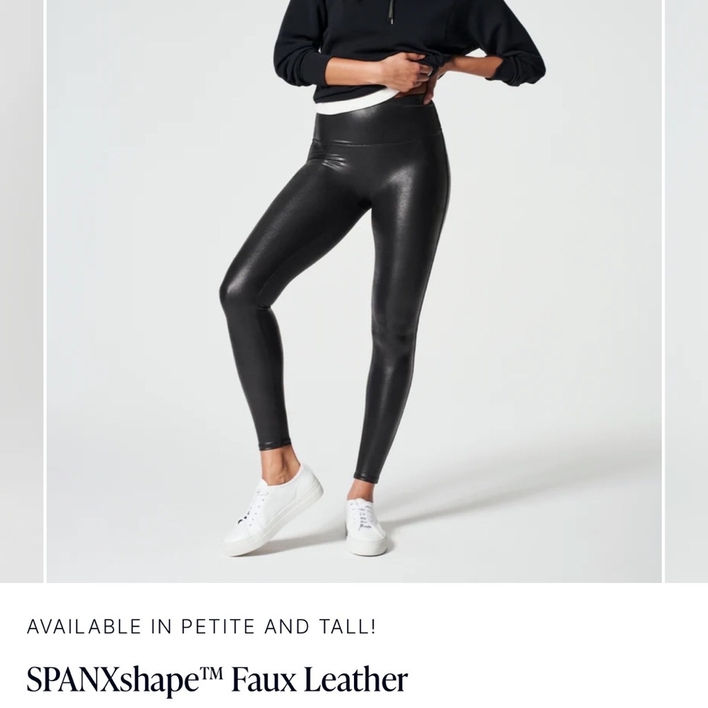 Black Faux Leather Leggings